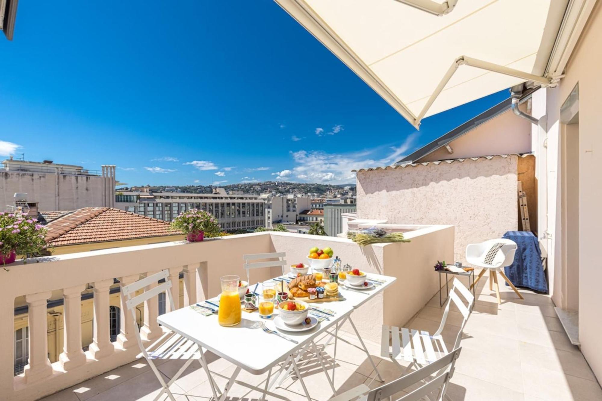 Spitalieri- Sunny Terrace With View -new * Nizza